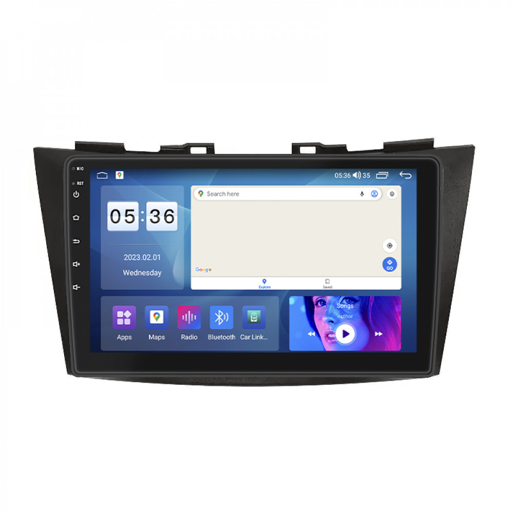 Штатная магнитола Lesko для Suzuki Swift IV Рестайлинг 2013-2017 экран 9" 4/64Gb CarPlay 4G Wi-Fi GPS Prime