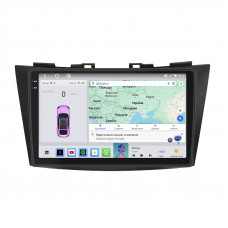 Штатная магнитола Lesko для Suzuki Swift IV Рестайлинг 2013-2017 экран 9" 4/64 QLED CarPlay 4G Wi-Fi GPS 360 Prime