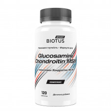 Глюкозамін, Хондроїтин, МСМ, Glucosamine, Chondroitin, MSM, Biotus, 120 таблеток