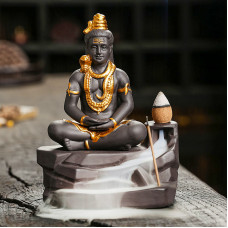 Подставка для благовоний JC20230617000001 Статуя Будды Шивы с обратным потоком жидкого дыма держатель для ароматических палочек и конусов