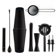 Подарочный набор для бара KM-TZS167 10 предметов барный инвентарь из нержавеющей стали Black