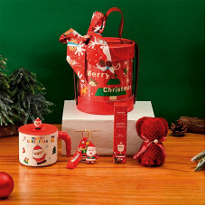 Рождественский подарочный набор 06 чашка брелок крем для рук игрушка новогодний подарок