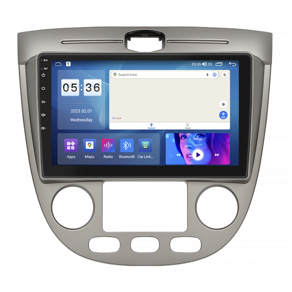 Штатная магнитола Lesko для Chevrolet Nubira Auto AC 2003-2010 экран 9" 4/64Gb CarPlay 4G Wi-Fi GPS Prime