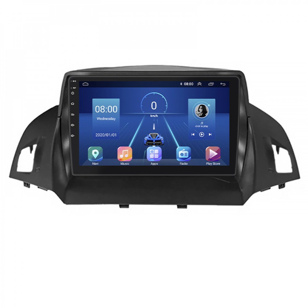 Штатная магнитола Lesko для Ford C-MAX II 2010-2015 экран 9" 4/32Gb 4G Wi-Fi GPS Top