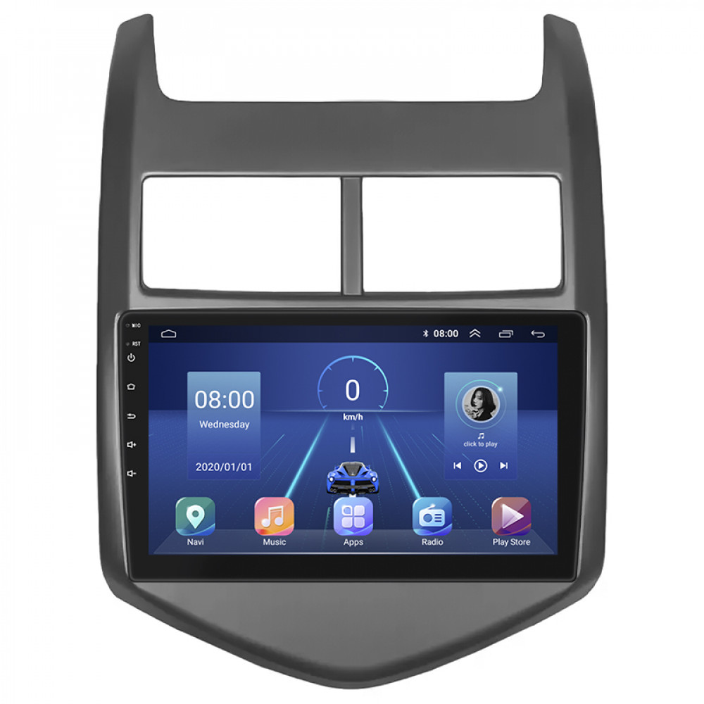 Штатная магнитола Lesko для Chevrolet Aveo II 2011-2020 экран 9" 4/64Gb 4G Wi-Fi GPS Top