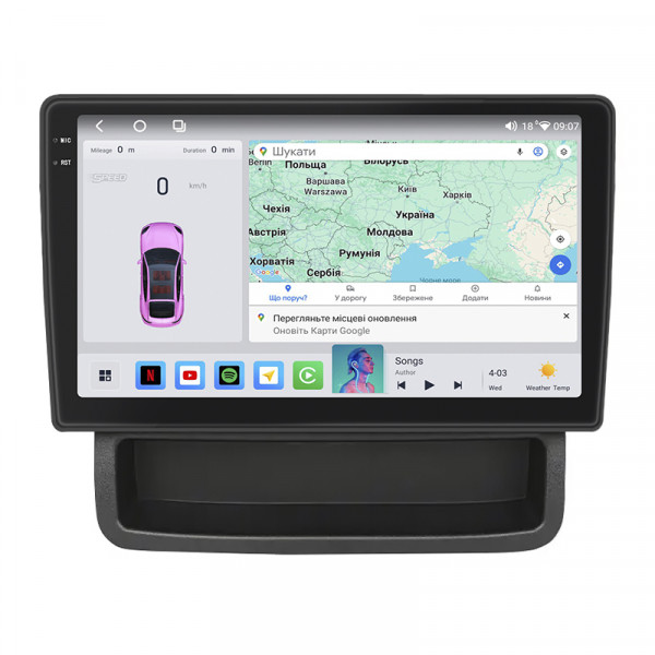 Штатная магнитола Lesko для Nissan Primastar I Рестайлинг 2 2011-2015 экран 10" 4/64 QLED CarPlay 4G Wi-Fi GPS 360 Prime