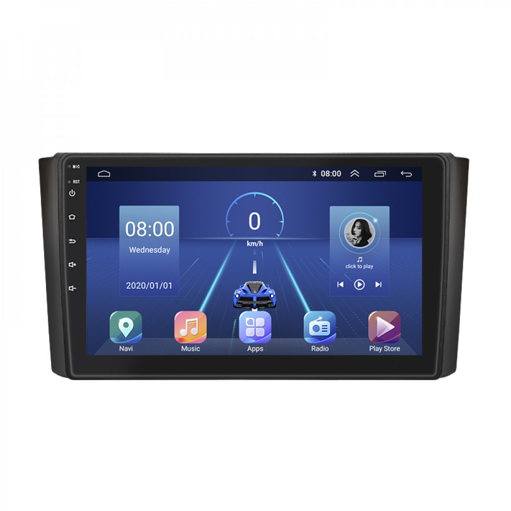 Штатная магнитола Lesko для SsangYong Rexton II 2006-2012 экран 9" 4/32Gb 4G Wi-Fi GPS Top