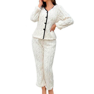 Женская тёплая пижама 5312 White костюм для дома XL