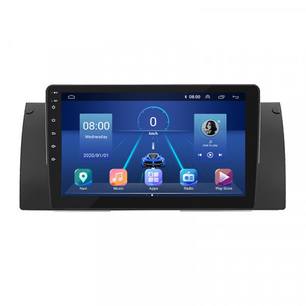 Штатная магнитола Lesko для BMW 5 серии IV (E39) 1995-2000 экран 9" 4/32Gb 4G Wi-Fi GPS Top