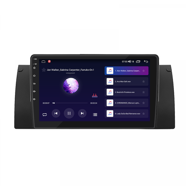 Штатная магнитола Lesko для BMW 5 серии IV (E39) Рестайлинг 2000-2004 экран 9" 2/32Gb CarPlay 4G Wi-Fi GPS Prime