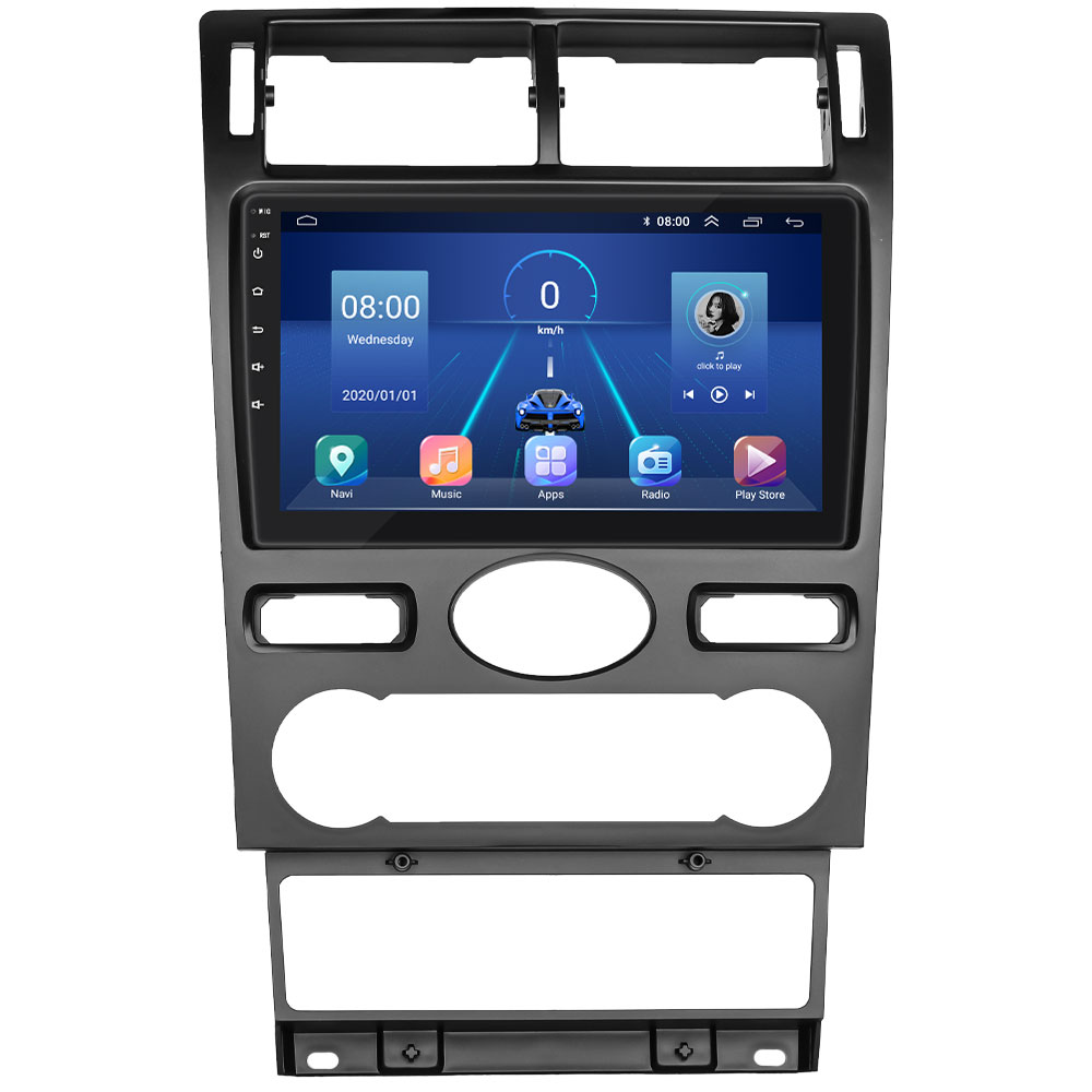 Штатная магнитола Lesko для Ford Mondeo III 2000-2003 экран 9" 4/32Gb 4G Wi-Fi GPS Top