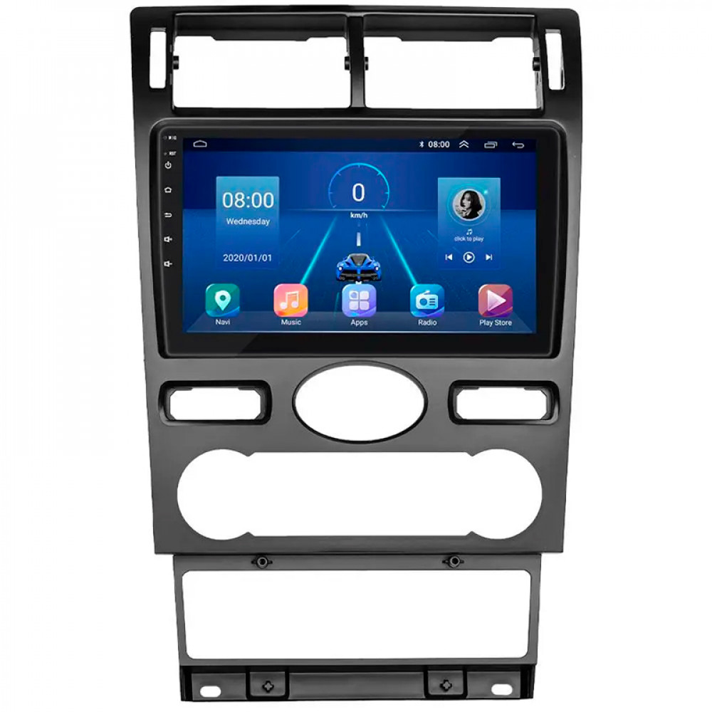 Штатная магнитола Lesko для Ford Mondeo III Рестайлинг 2003-2007 экран 9" 6/128Gb 4G Wi-Fi GPS Top