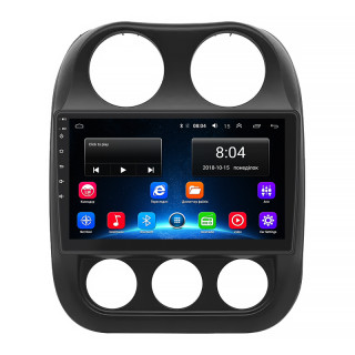 Штатная магнитола Lesko для Jeep Compass I Рестайлинг 2 2013-2016 экран 10" 2/32Gb Wi-Fi GPS Base