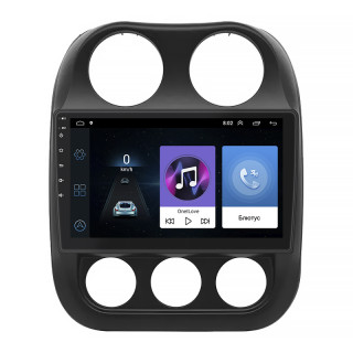 Штатная магнитола Lesko для Jeep Compass I Рестайлинг 2010-2013 экран 10" 1/16Gb Wi-Fi GPS Base