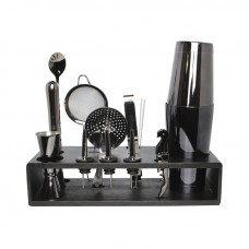 Подарочный набор для бара KM-TZS115 20 предметов барный инвентарь из нержавеющей стали Black