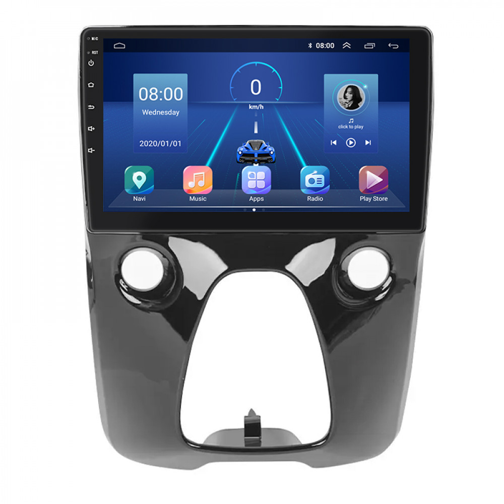 Штатная магнитола Lesko для Citroen C1 II 2014- экран 10" 2/32Gb 4G Wi-Fi GPS Top