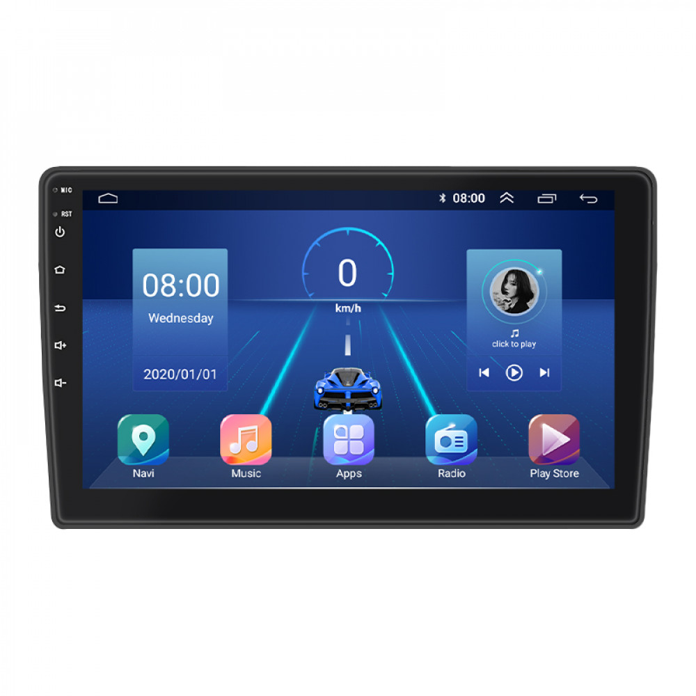 Штатная магнитола Lesko для Citroen C2  2003-2009 экран 9" 6/128Gb 4G Wi-Fi GPS Top