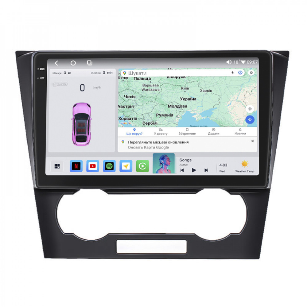 Штатная магнитола Lesko для Chevrolet Epica V250 Рестайлинг 2009-2012 экран 9" 4/64 QLED CarPlay 4G Wi-Fi GPS 360 Prime