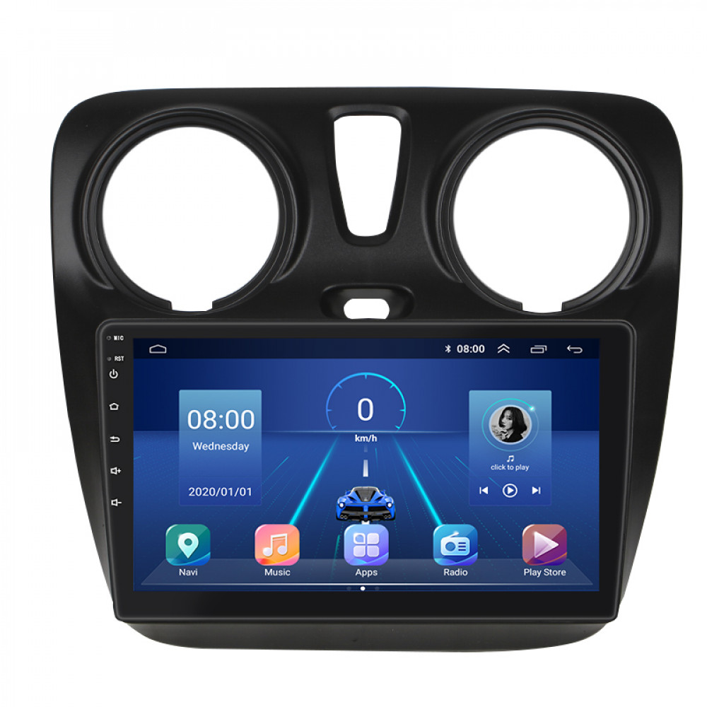 Штатная магнитола Lesko для Dacia Sandero II ver 2 2012-2016 экран 9" 4/32Gb 4G Wi-Fi GPS Top