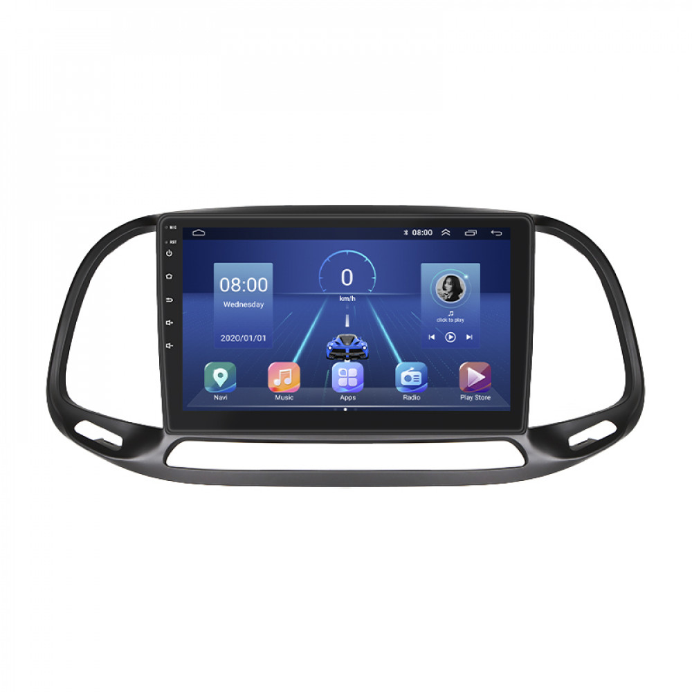 Штатная магнитола Lesko для Fiat Doblo II Рестайлинг 2015-н.в. экран 9" 4/64Gb 4G Wi-Fi GPS Top
