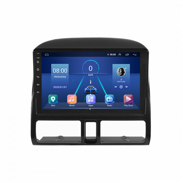 Штатная магнитола Lesko для Honda CR-V II 2001-2004 экран 9" 2/32Gb 4G Wi-Fi GPS Top