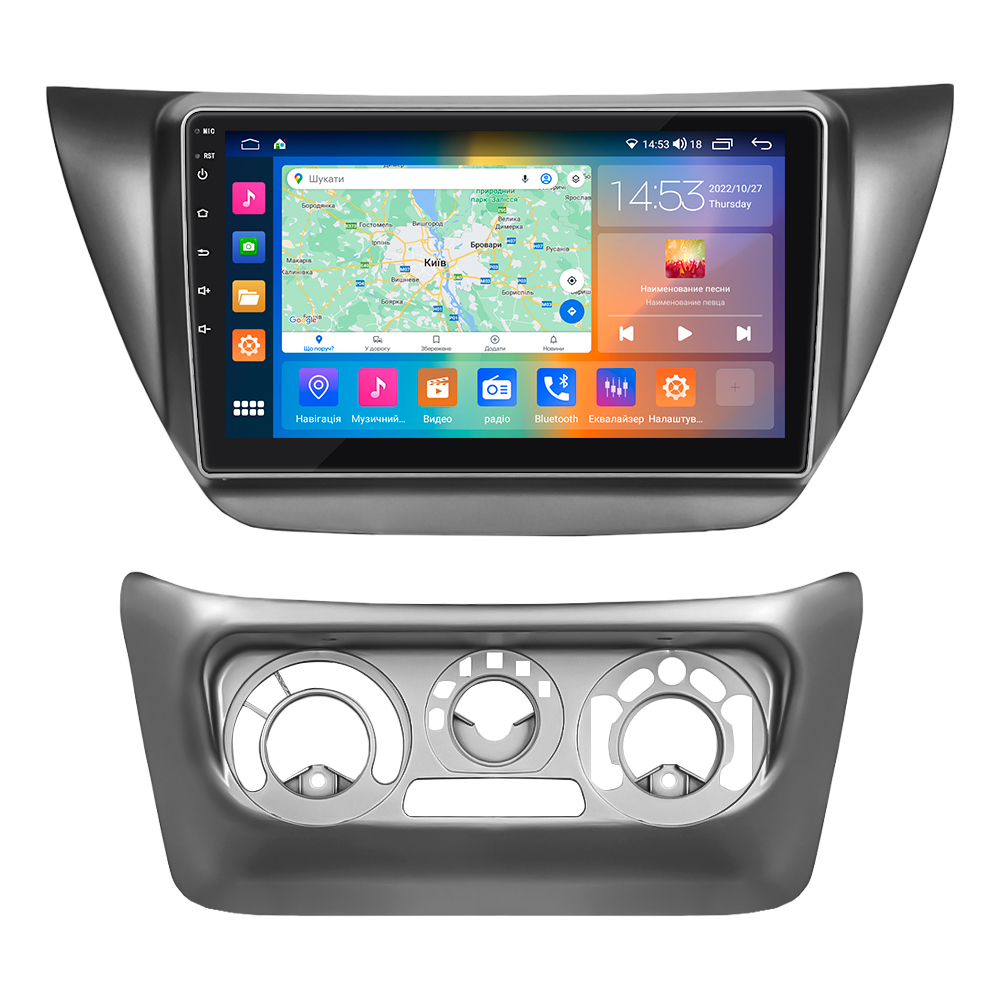 Штатная магнитола Lesko для Mitsubishi Lancer Evolution IX 2005-2007 экран 9" 4/64Gb CarPlay 4G Wi-Fi GPS Prime