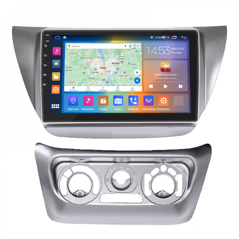 Штатная магнитола Lesko для Mitsubishi Lancer IX 2000-2007 экран 9" 2/32Gb CarPlay 4G Wi-Fi GPS Prime