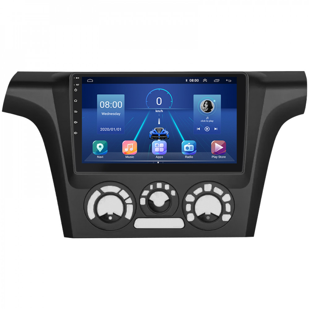 Штатная магнитола Lesko для Mitsubishi Outlander Left wheel 2003-2006 экран 9" 2/32Gb 4G Wi-Fi GPS Top