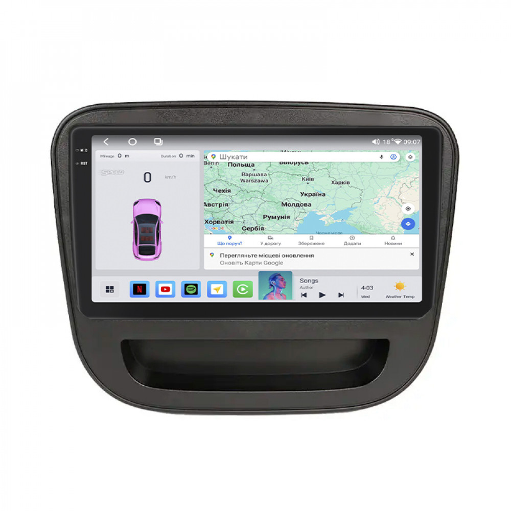 Штатная магнитола Lesko для Chevrolet Malibu IX Рестайлинг 2018-н.в. экран 9" 4/64 QLED CarPlay 4G Wi-Fi GPS 360 Prime