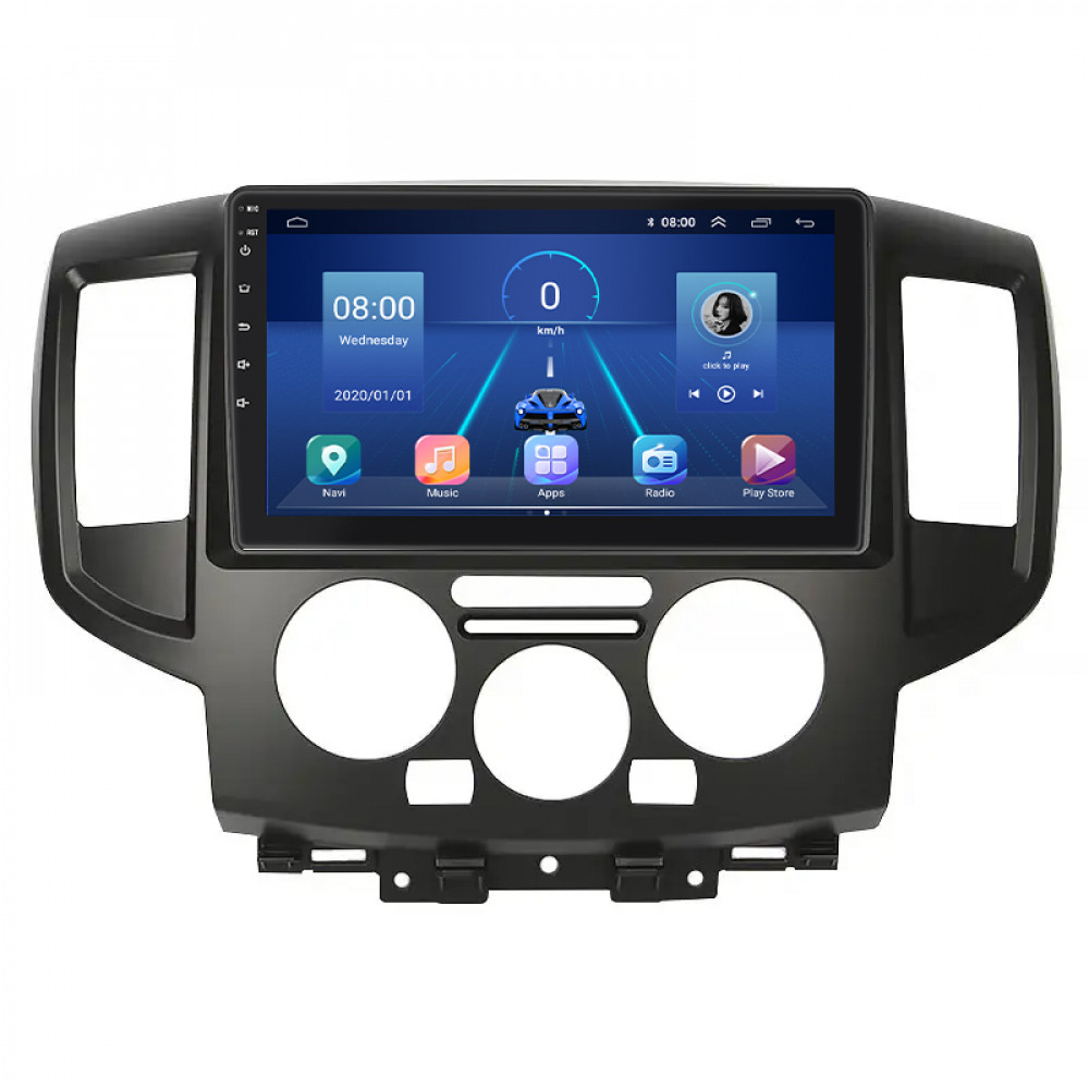 Штатная магнитола Lesko для Nissan NV200  2009-н.в. экран 9" 4/32Gb 4G Wi-Fi GPS Top