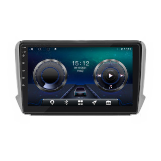 Штатная магнитола Lesko для Peugeot 2008 I 2013-2016 экран 10" 4/32Gb 4G Wi-Fi GPS Top