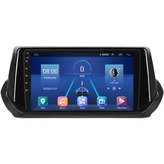 Штатная магнитола Lesko для Peugeot 2008 II 2019-н.в. экран 9" 4/64Gb 4G Wi-Fi GPS Top