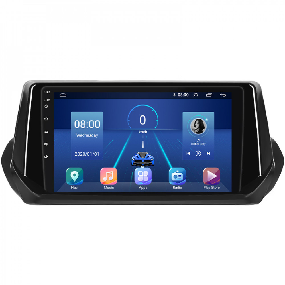 Штатная магнитола Lesko для Peugeot 2008 II 2019-н.в. экран 9" 6/128Gb 4G Wi-Fi GPS Top