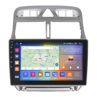 Штатная магнитола Lesko для Peugeot 307 I Рестайлинг 2005-2008 экран 9" 4/64Gb CarPlay 4G Wi-Fi GPS Prime