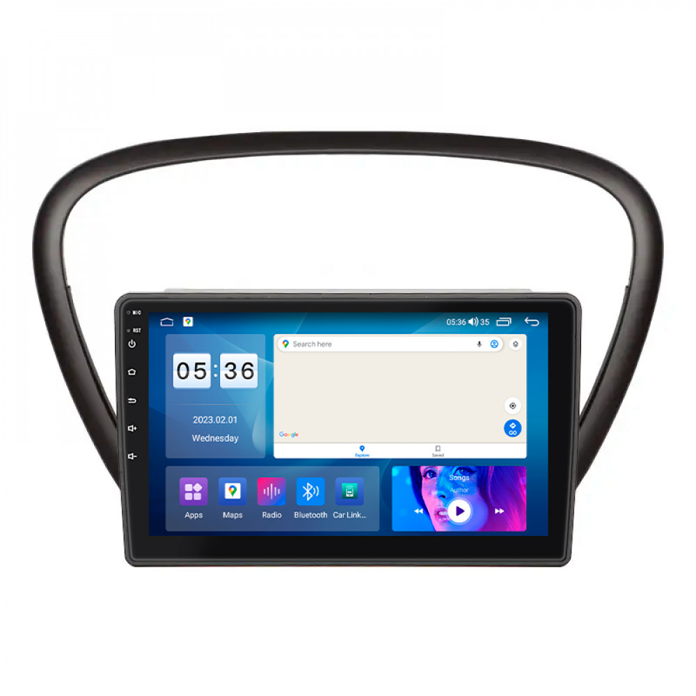 Штатная магнитола Lesko для Peugeot 607 I Рестайлинг 2004-2010 экран 9" 2/32Gb CarPlay 4G Wi-Fi GPS Prime