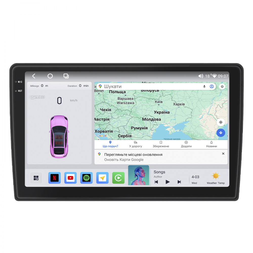 Штатная магнитола Lesko для Peugeot Expert II 2007-2012 экран 9" 4/64 QLED CarPlay 4G Wi-Fi GPS 360 Prime