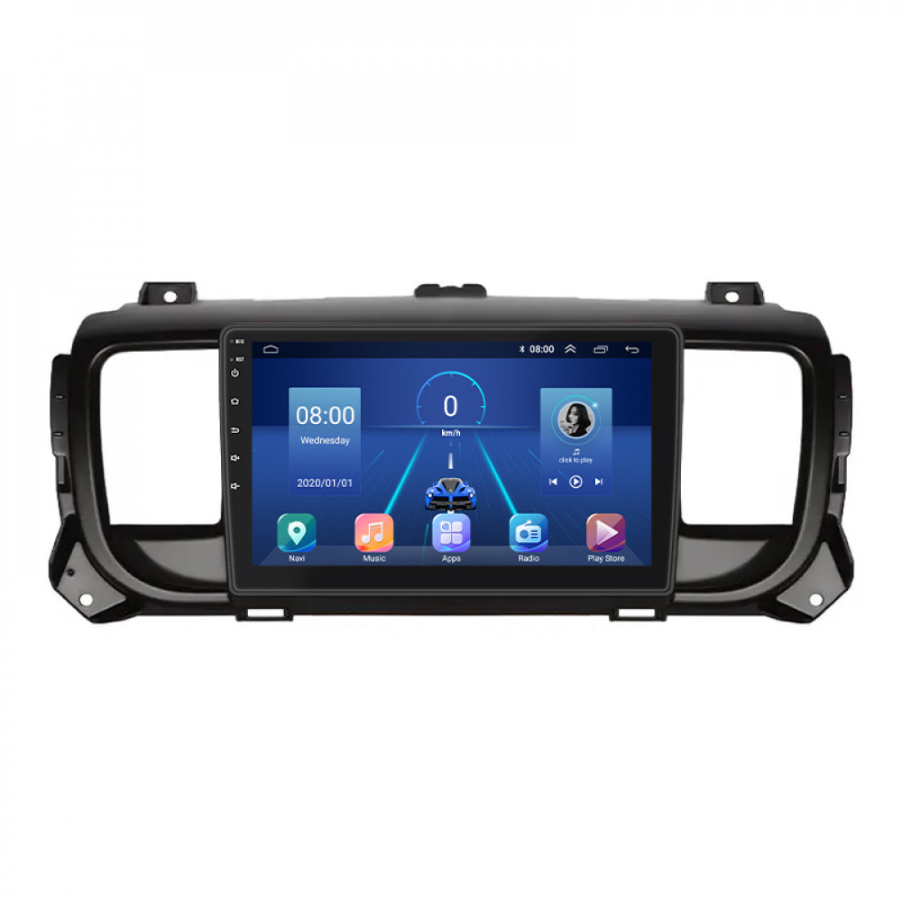 Штатная магнитола Lesko для Peugeot Traveller I 2016-н.в. экран 9" 4/64Gb 4G Wi-Fi GPS Top