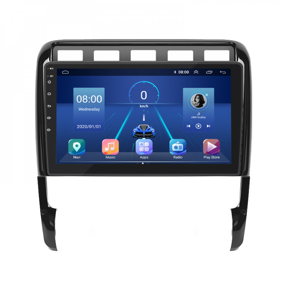 Штатная магнитола Lesko для Porsche Cayenne I (955) 2002-2007 экран 9" 4/64Gb 4G Wi-Fi GPS Top