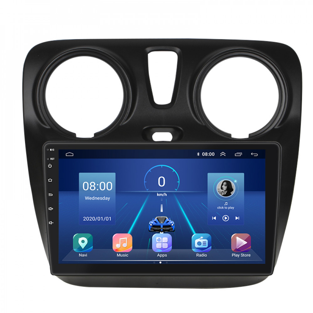 Штатная магнитола Lesko для Renault Lodgy  2012-2022 экран 9" 6/128Gb 4G Wi-Fi GPS Top