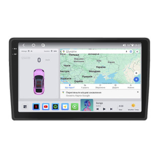Штатная магнитола Lesko для Renault Trafic II Рестайлинг 2006-2014 экран 10" 4/64 QLED CarPlay 4G Wi-Fi GPS 360 Prime