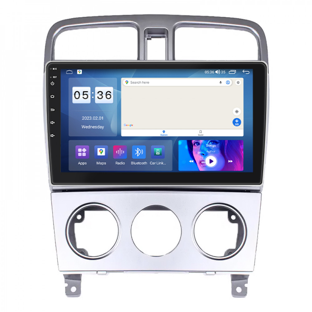 Штатная магнитола Lesko для Subaru Forester II Рестайлинг 2005-2008 экран 9" 2/32Gb CarPlay 4G Wi-Fi GPS Prime