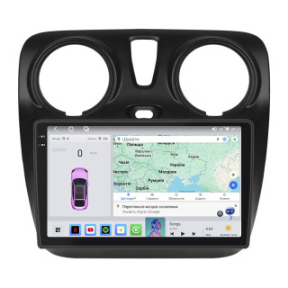 Штатная магнитола Lesko для Dacia Lodgy ver 2 2017-н.в экран 9" 4/64 QLED CarPlay 4G Wi-Fi GPS 360 Prime