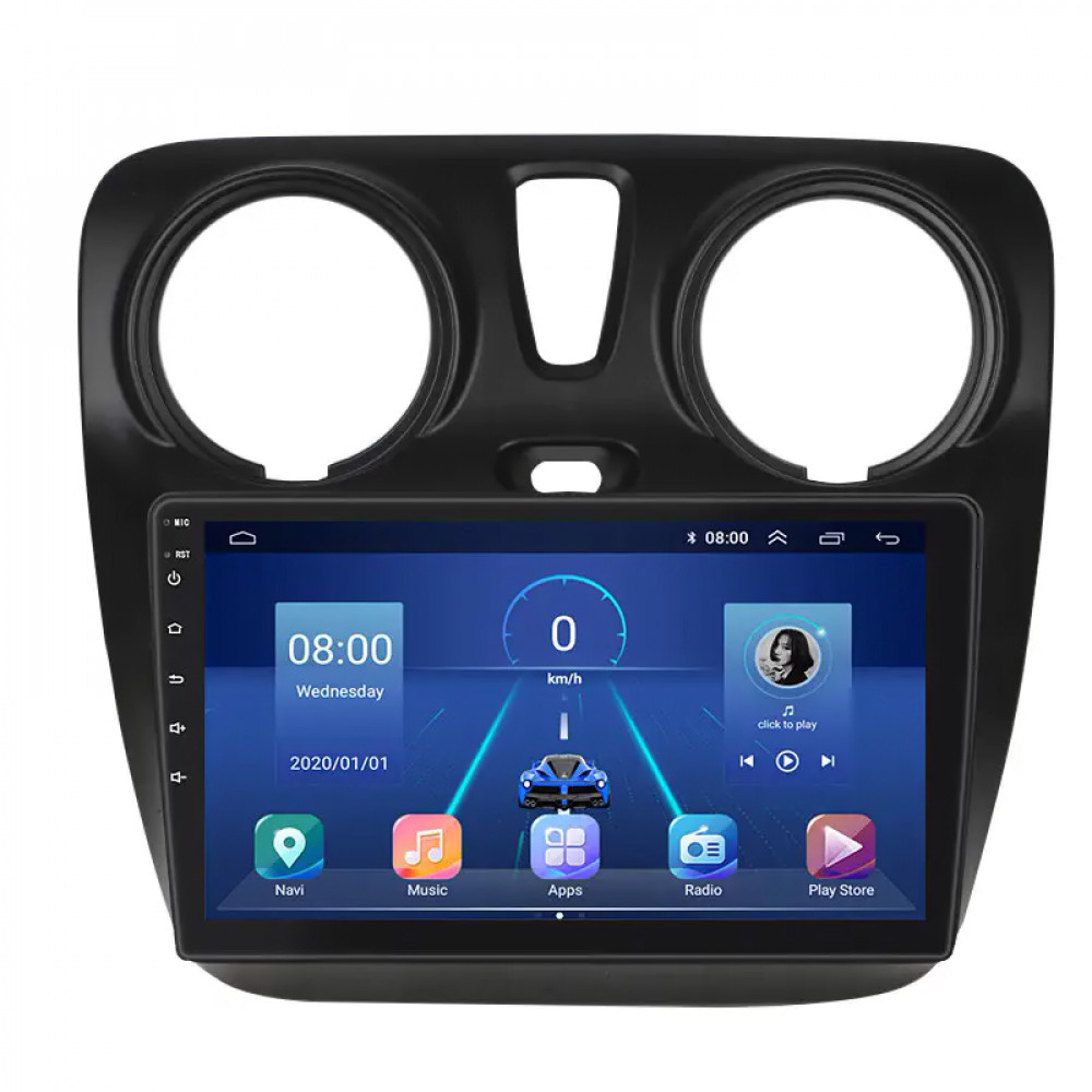 Штатная магнитола Lesko для Renault Lodgy  2012-2022 экран 9" 4/64Gb 4G Wi-Fi GPS Top