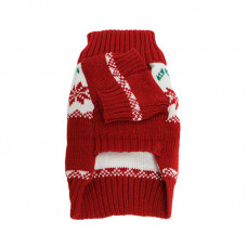 Рождественский свитер для собак и кошек 2111CGLK9070 вязаный теплый  Red S