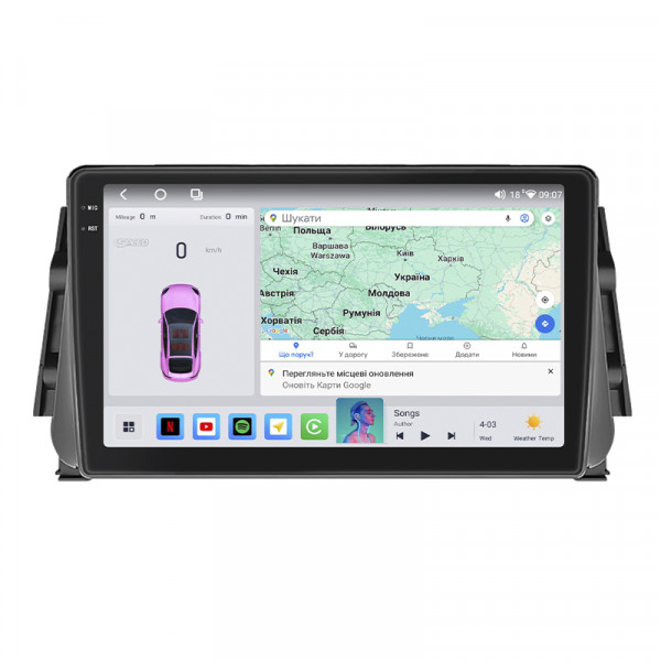 Штатная магнитола Lesko для Nissan Kicks I Рестайлинг 2020-н.в. экран 9" 4/64 QLED CarPlay 4G Wi-Fi GPS 360 Prime