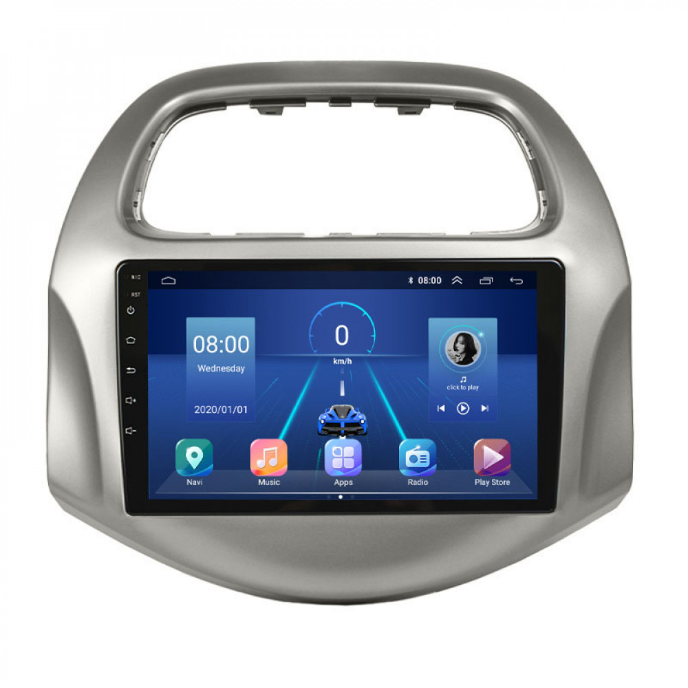 Штатная магнитола Lesko для Chevrolet Spark III (M300) Рестайлинг 2020-н.в. экран 9" 6/128Gb 4G Wi-Fi GPS Top