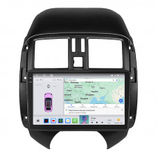 Штатная магнитола Lesko для Nissan Latio I (N17) Рестайлинг 2014-2016 экран 9" 4/64 QLED CarPlay 4G Wi-Fi GPS 360 Prime