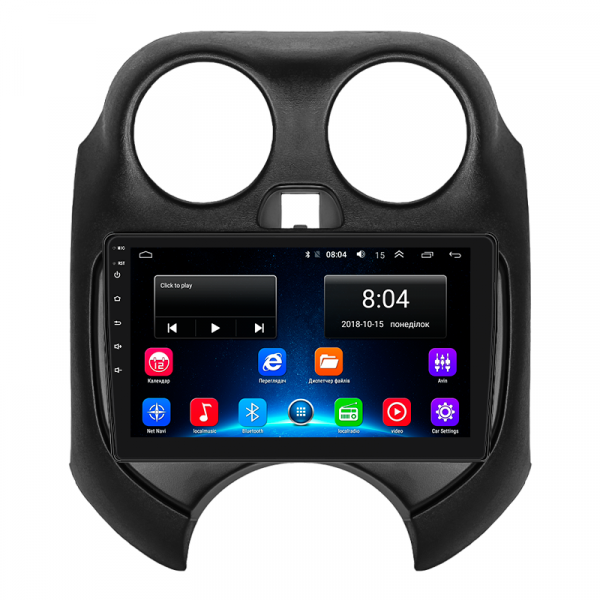 Штатная магнитола Lesko для Nissan March IV (K13) Рестайлинг 2013-н.в. экран 9" 2/32Gb Wi-Fi GPS Base