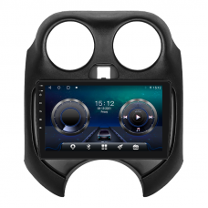 Штатная магнитола Lesko для Nissan March IV (K13) Рестайлинг 2013-н.в. экран 9" 4/64Gb 4G Wi-Fi GPS Top