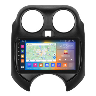 Штатная магнитола Lesko для Nissan Micra IV (K13) 2010-2013 экран 9" 2/32Gb CarPlay 4G Wi-Fi GPS Prime